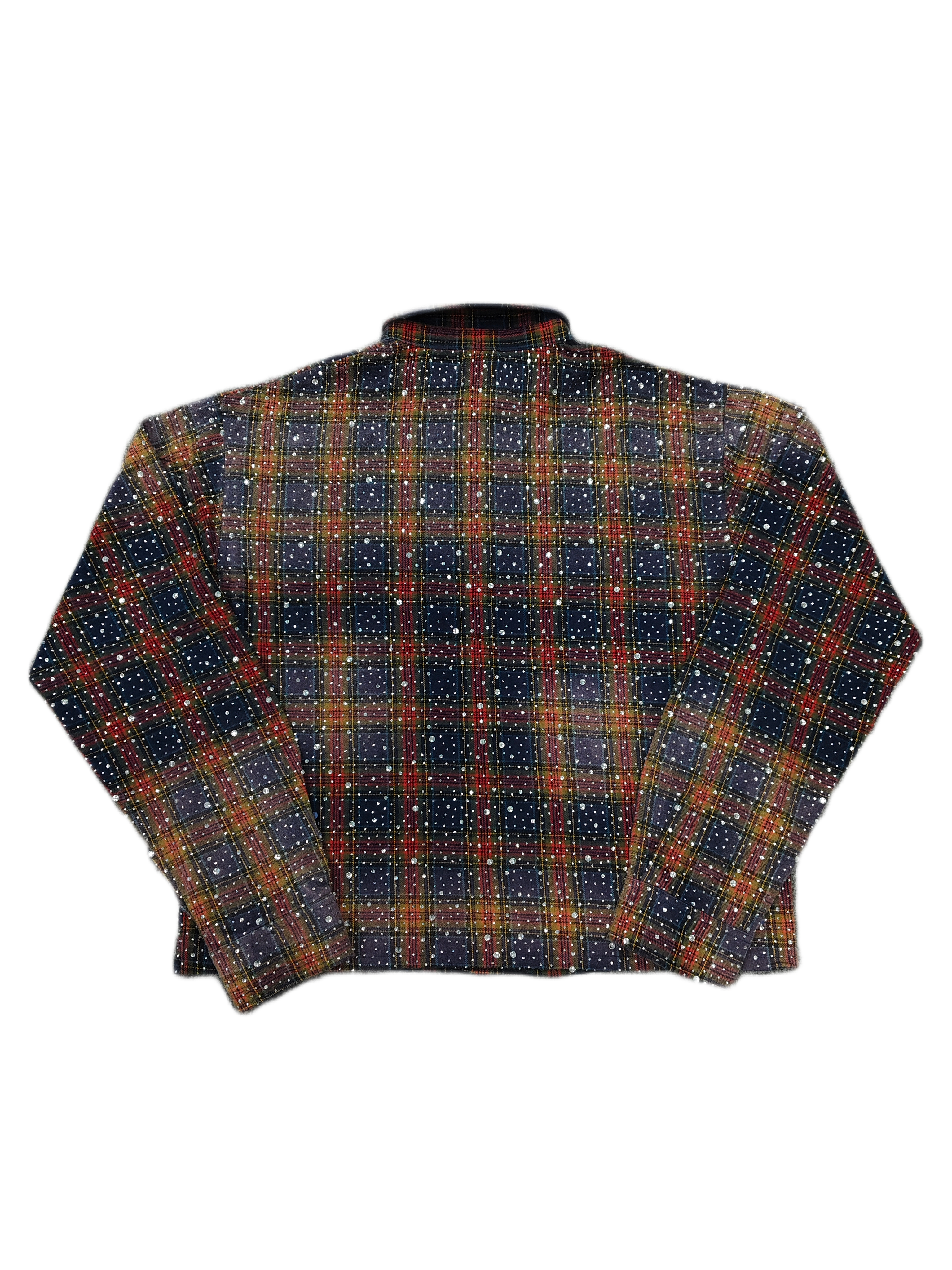 Vale Forever Rhinestone Spider Web Flannel Shirt
