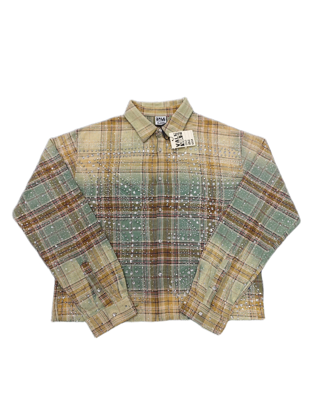 Vale Forever Rhinestone Spider Web Flannel Shirt