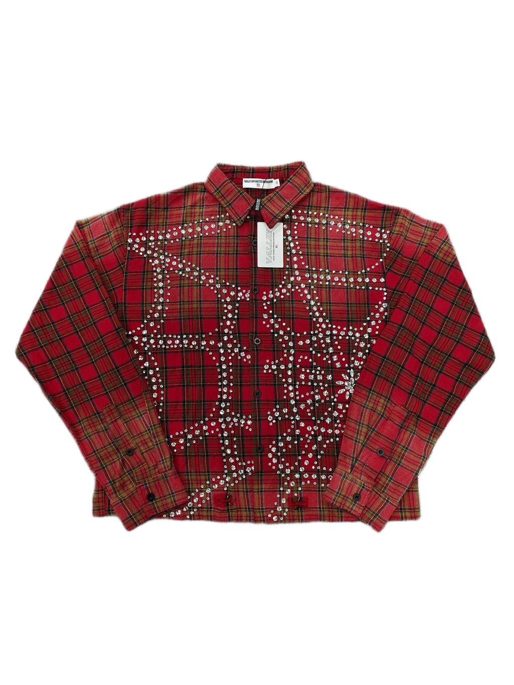 Vale Forever Rhinestone Spider Web Flannel Shirt