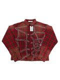 Vale Forever Rhinestone Spider Web Flannel Shirt