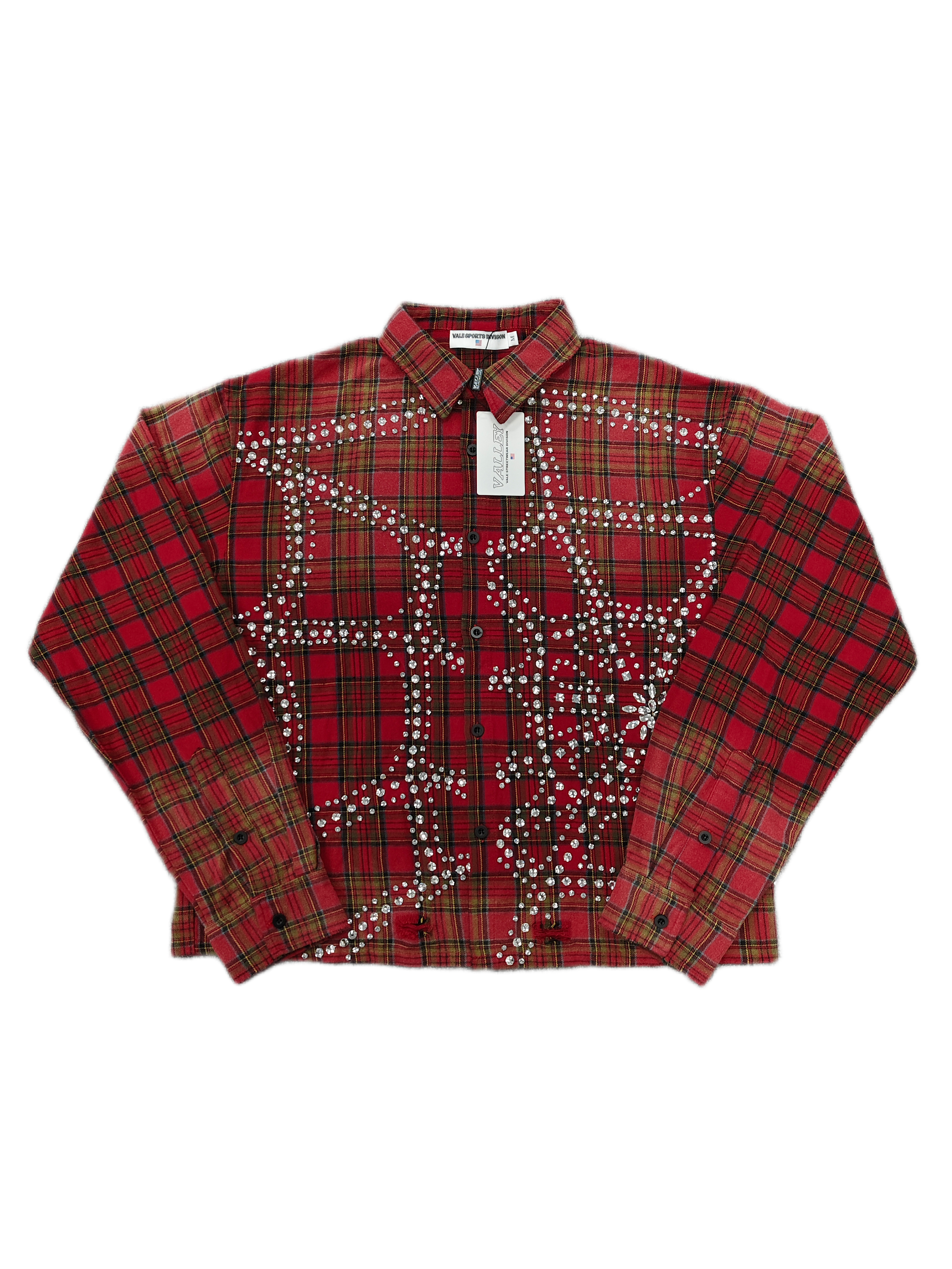 Vale Forever Rhinestone Spider Web Flannel Shirt