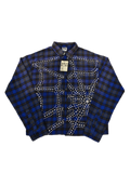 Vale Forever Rhinestone Spider Web Flannel Shirt