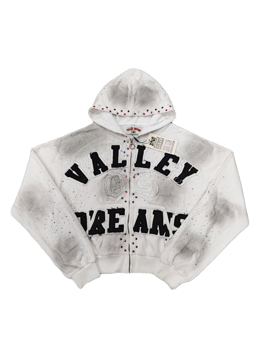 Vale Forever Classico Zip Up Hoodie White