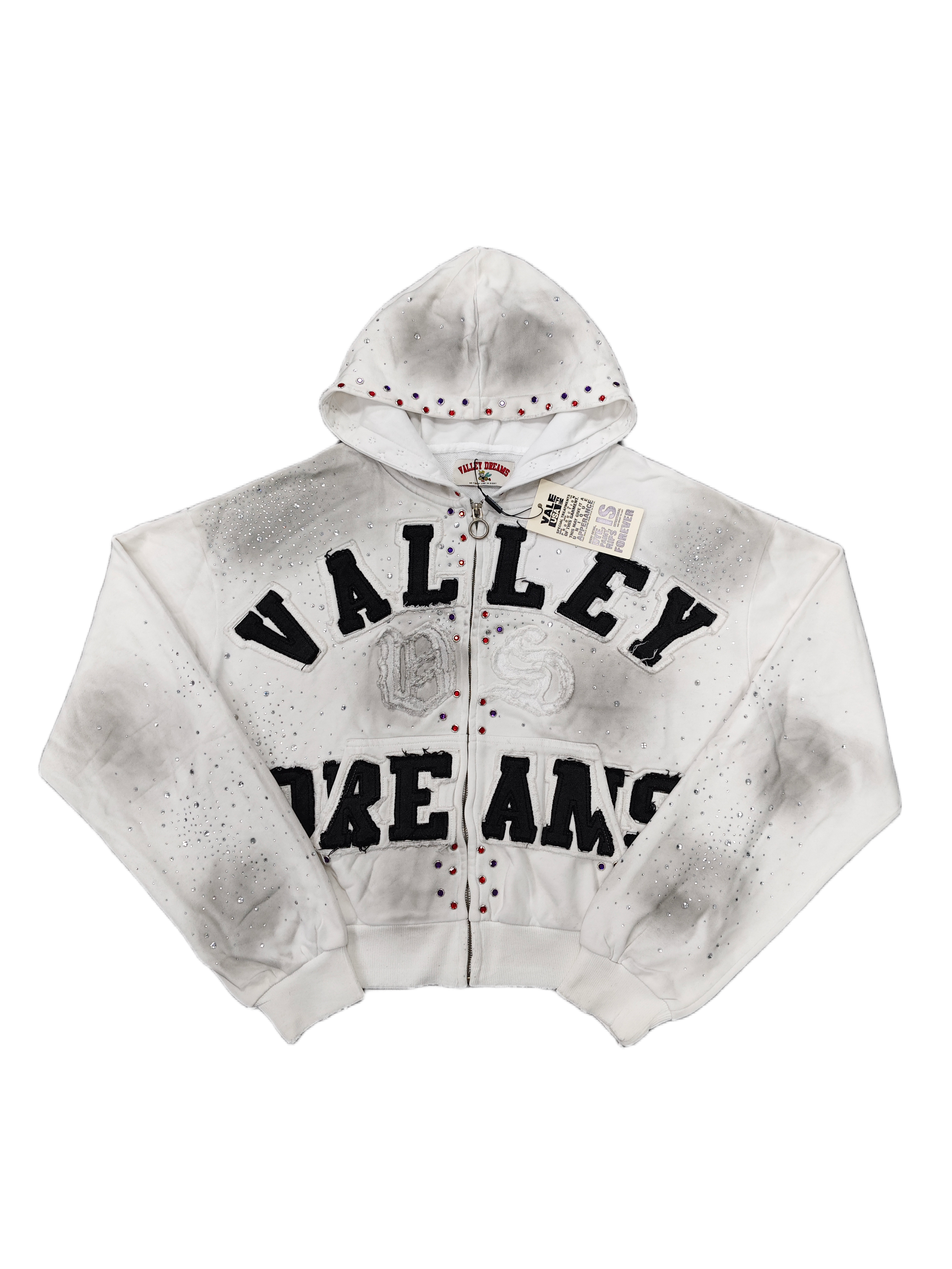 Vale Forever Classico Zip Up Hoodie White