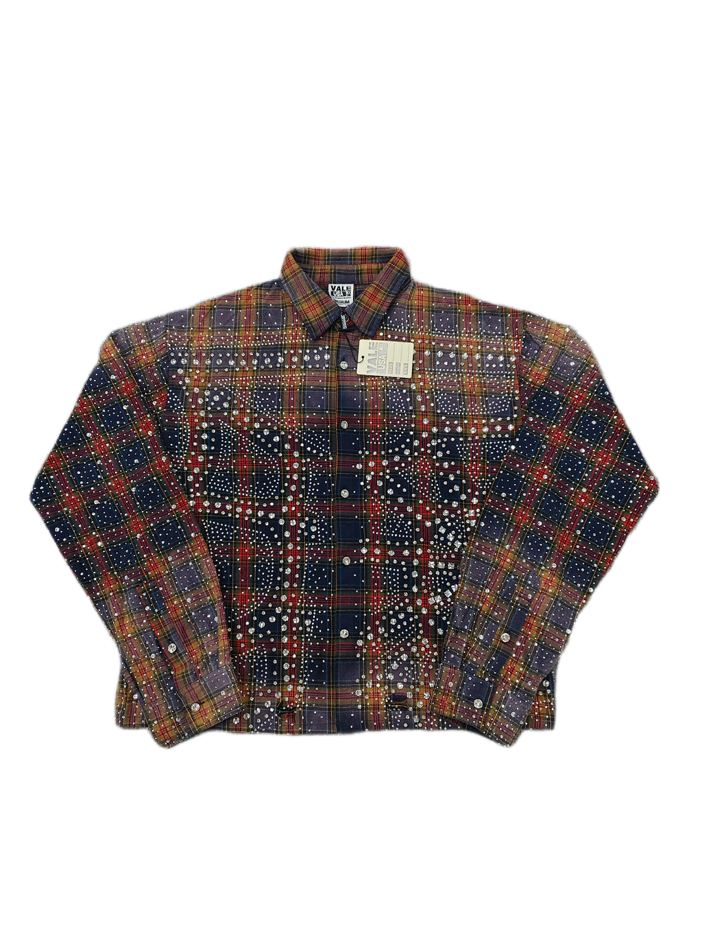 Vale Forever Rhinestone Spider Web Flannel Shirt